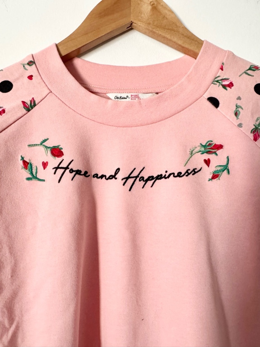 Cath Kidston Hope and Happiness Embroidered Sweatshirt Pink Size L - Picture 4 of 8